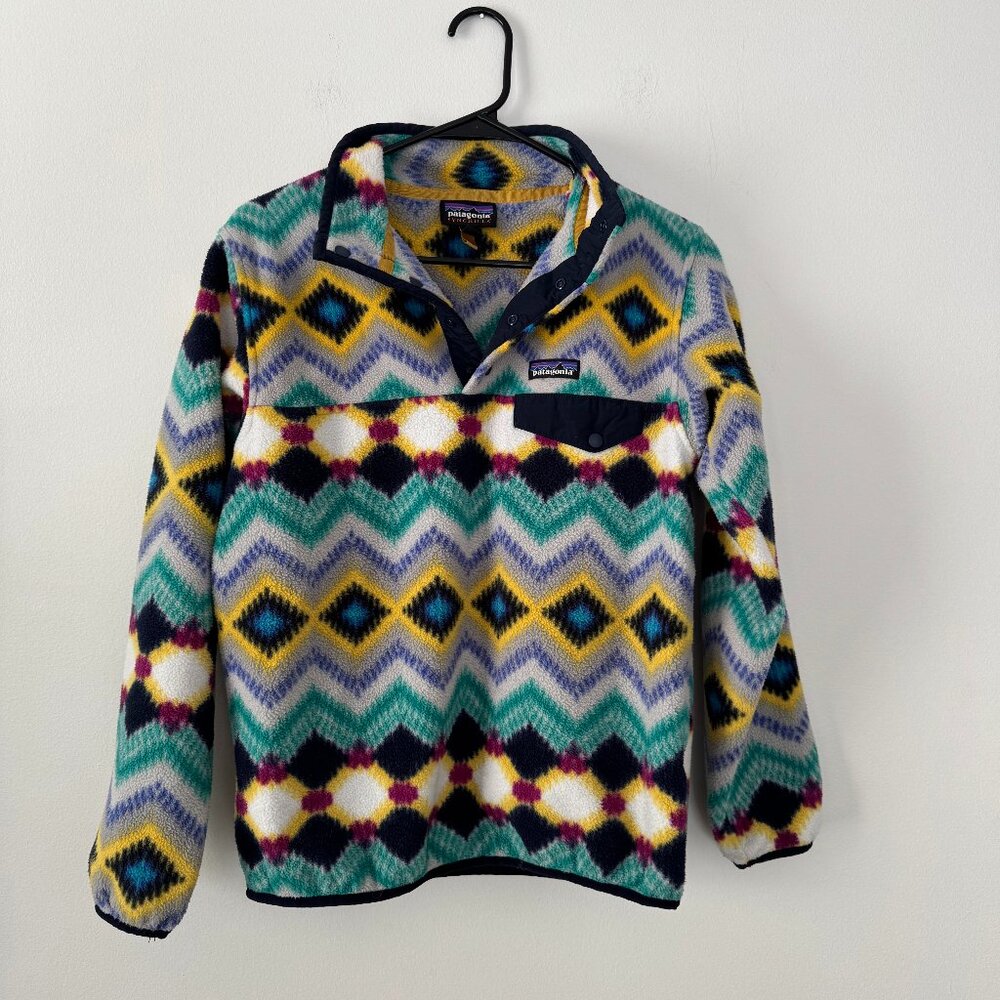 Patagonia Multicolor Geometric Pattern Pullover Fleece